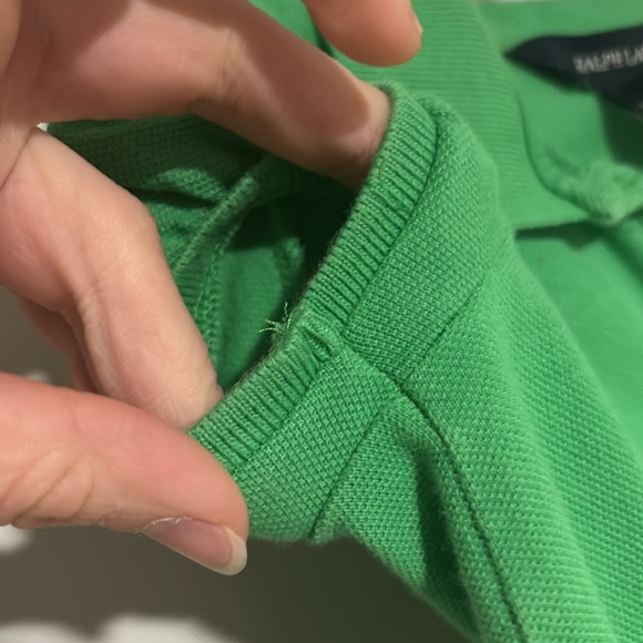 Preloved Ralph Lauren Girls Green Polo Dress Size 24M - Picture 7 of 8